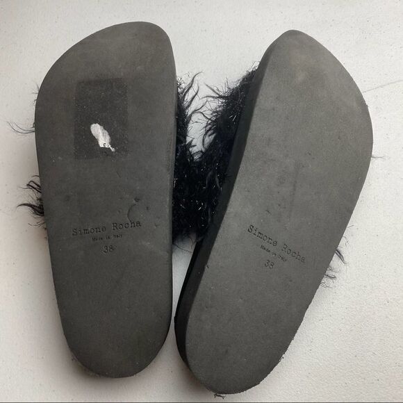 Simone Rocha Fur Slides - Picture 6 of 6